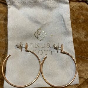 Kendra Scott Pepper Large Rose Gold Hoop Earrings